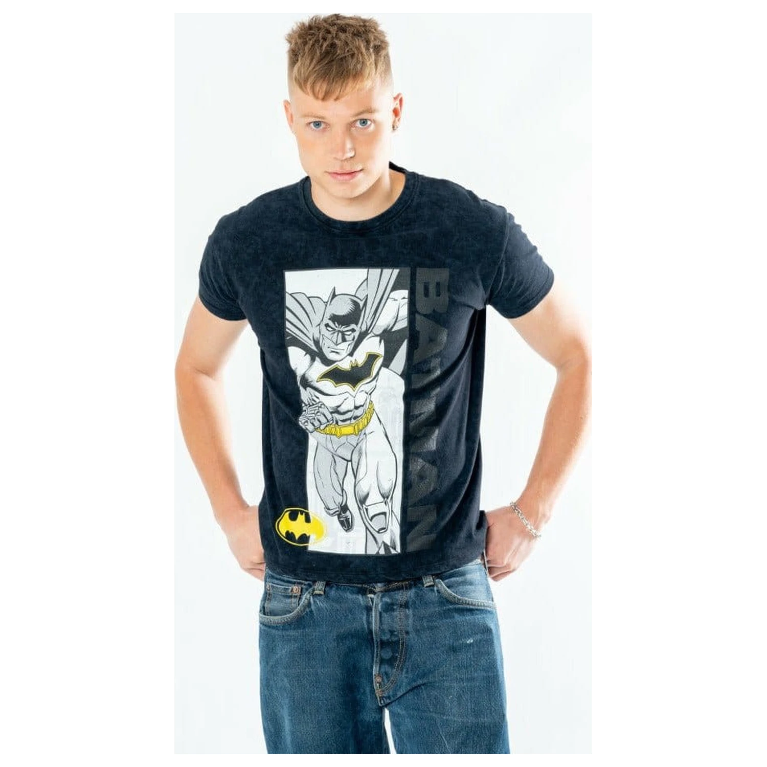 Batman tricou Comic Acid Wash poza produsului