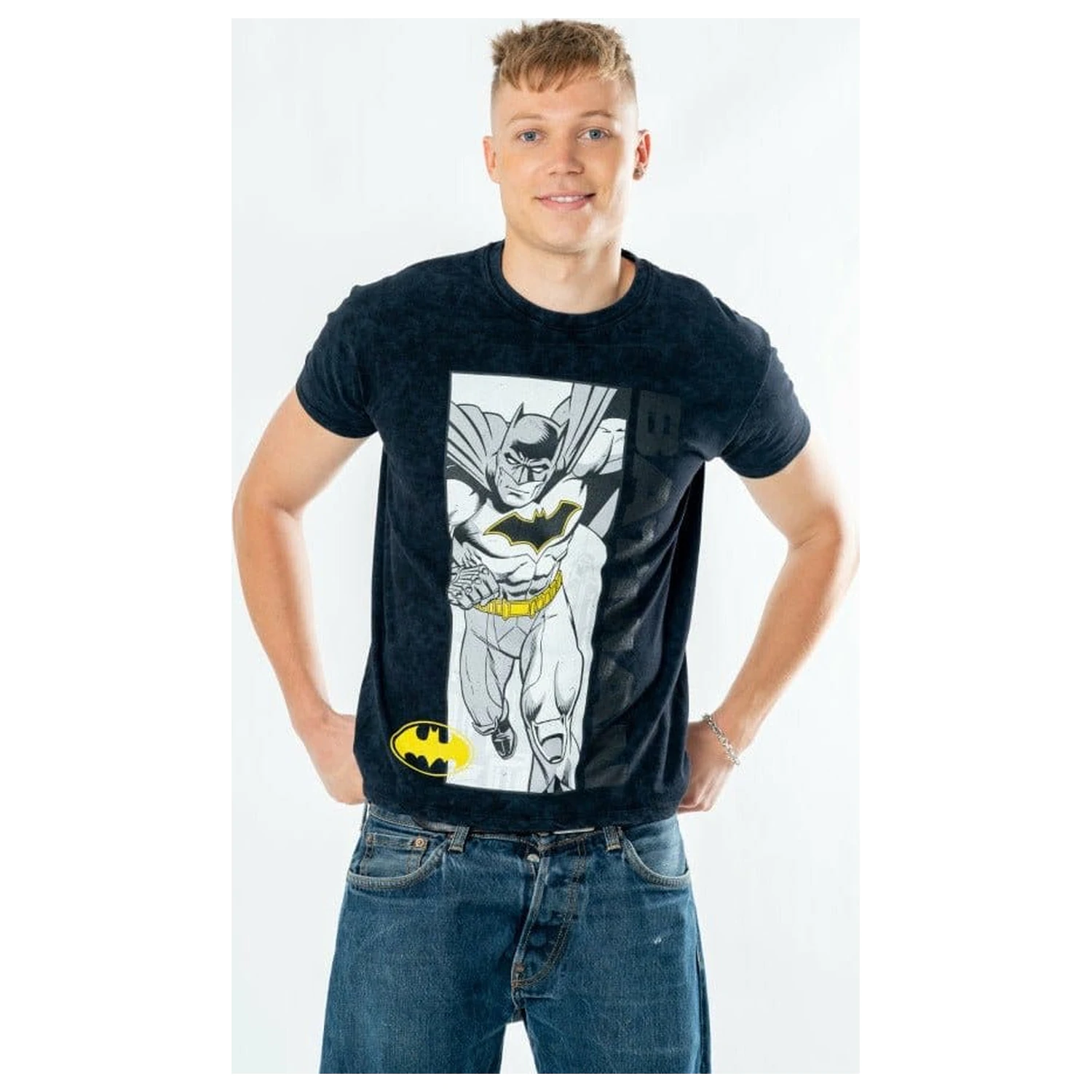 Batman tricou Comic Acid Wash poza produsului
