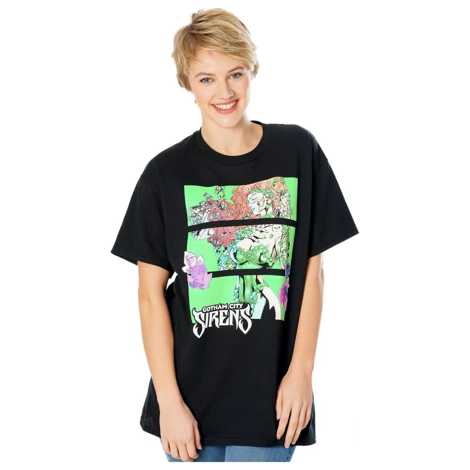 Gotham City Sirens tricou Poison Ivy Sirens Cash Black  poza produsului