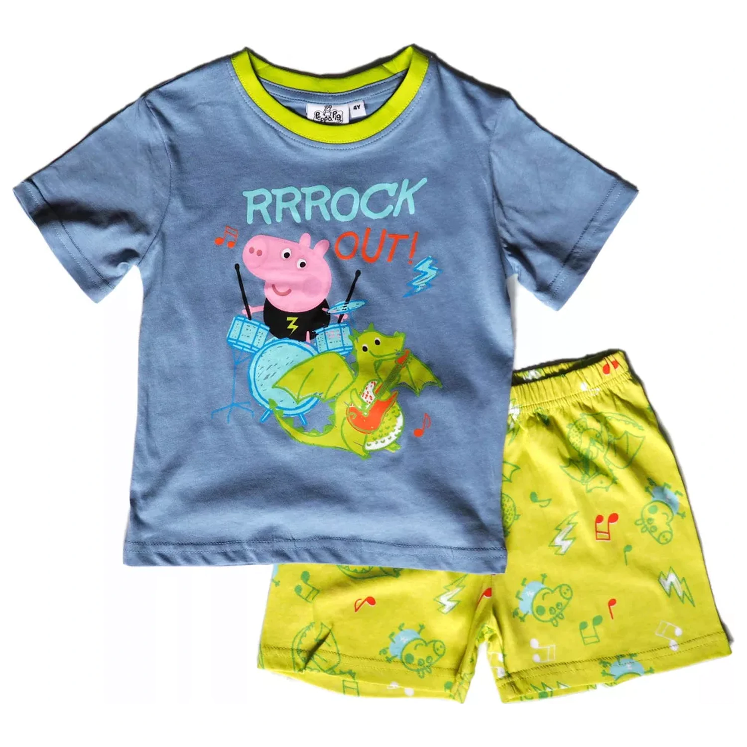 Peppa Pig Rock Out Blue Kids pijamale scurte poza produsului