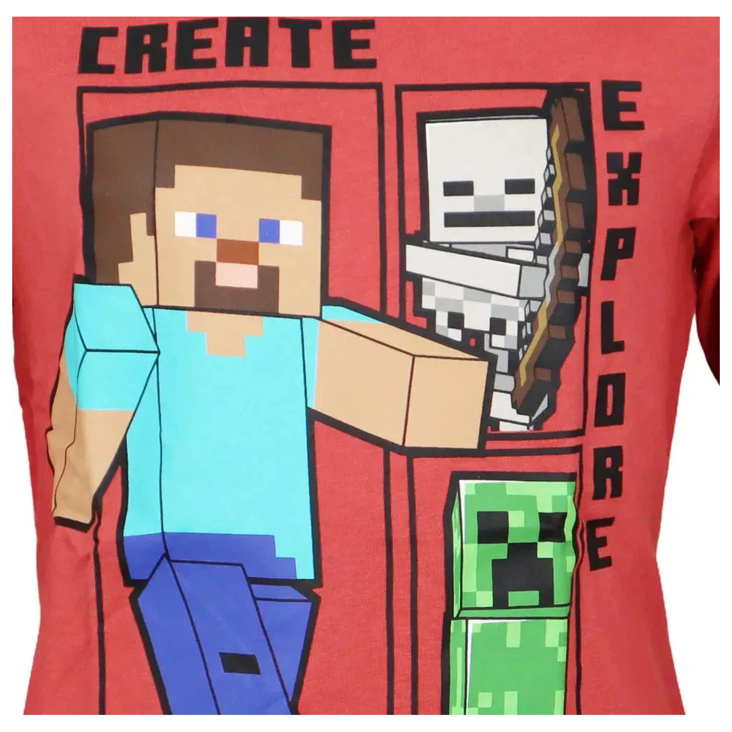 Minecraft Create Red tricou cu maneca lunga pentru copii poza produsului