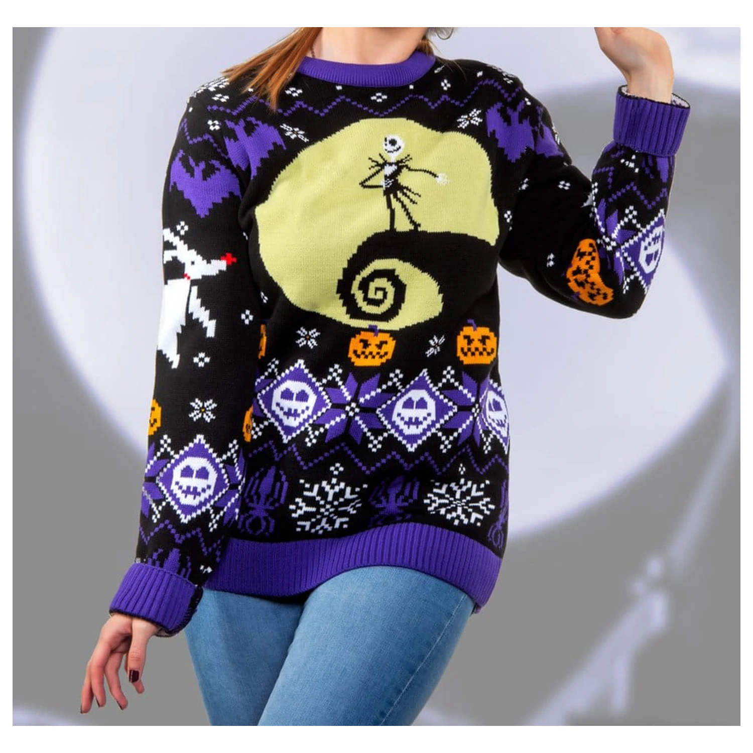 Nightmare Before Christmas pulover de Crăciun 8-bit poza produsului