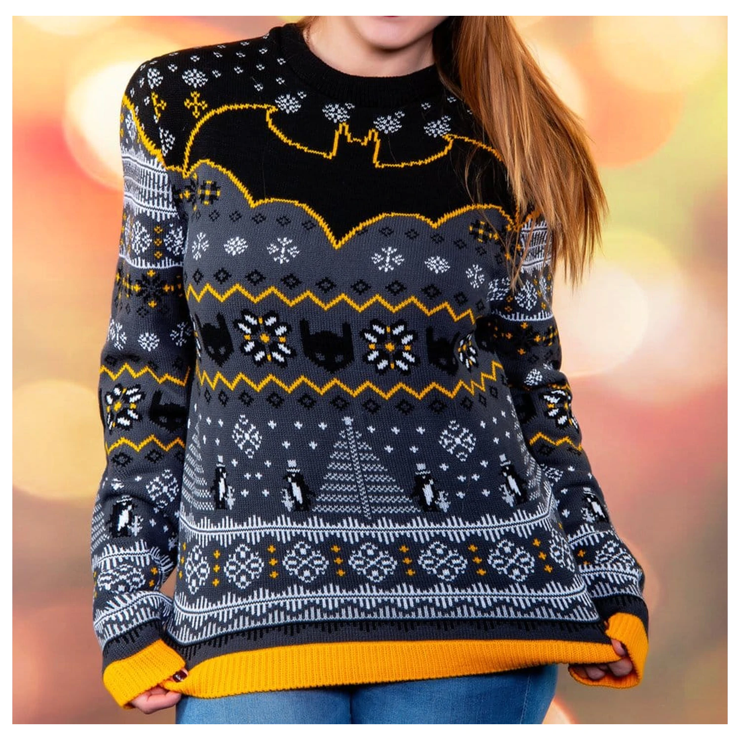Pulover de Crăciun Batman Penguin poza produsului