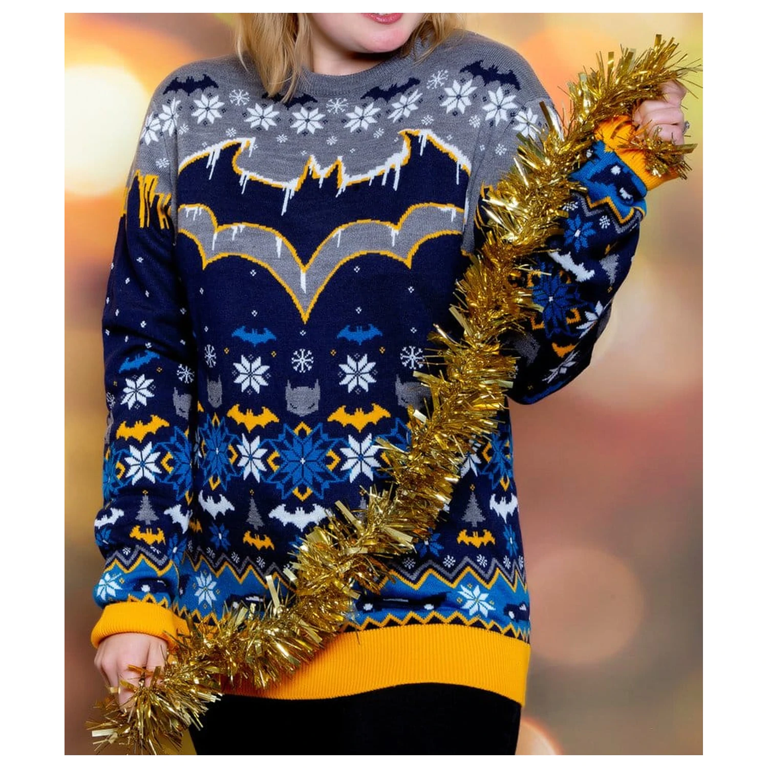 Pulover de Crăciun Batman Frosty poza produsului
