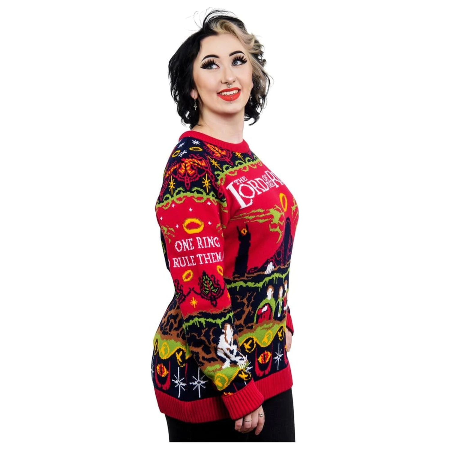 Lord Of The Rings pulover de Crăciun One Sweater To Rule Them All poza produsului