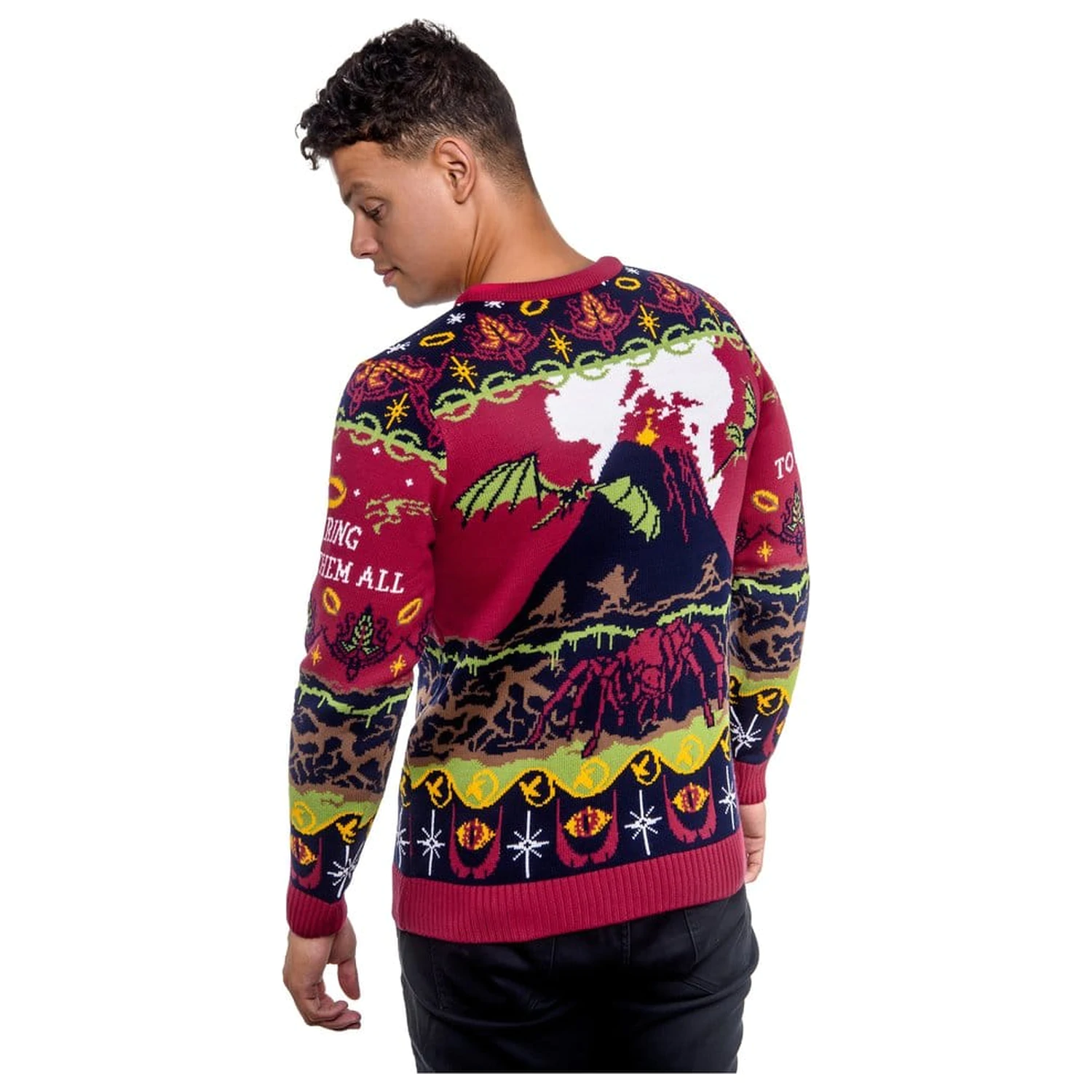 Lord Of The Rings pulover de Crăciun One Sweater To Rule Them All poza produsului
