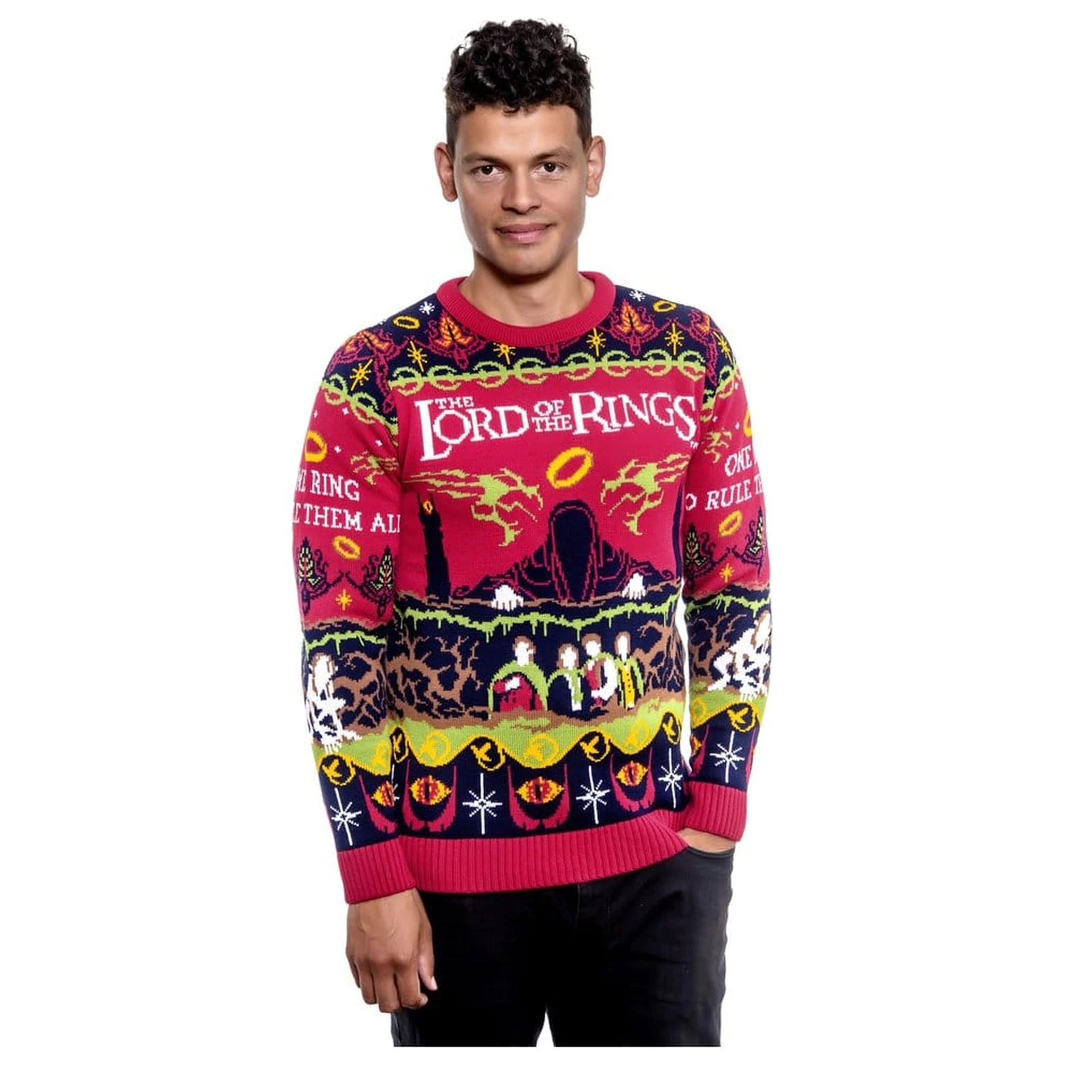 Lord Of The Rings pulover de Crăciun One Sweater To Rule Them All poza produsului