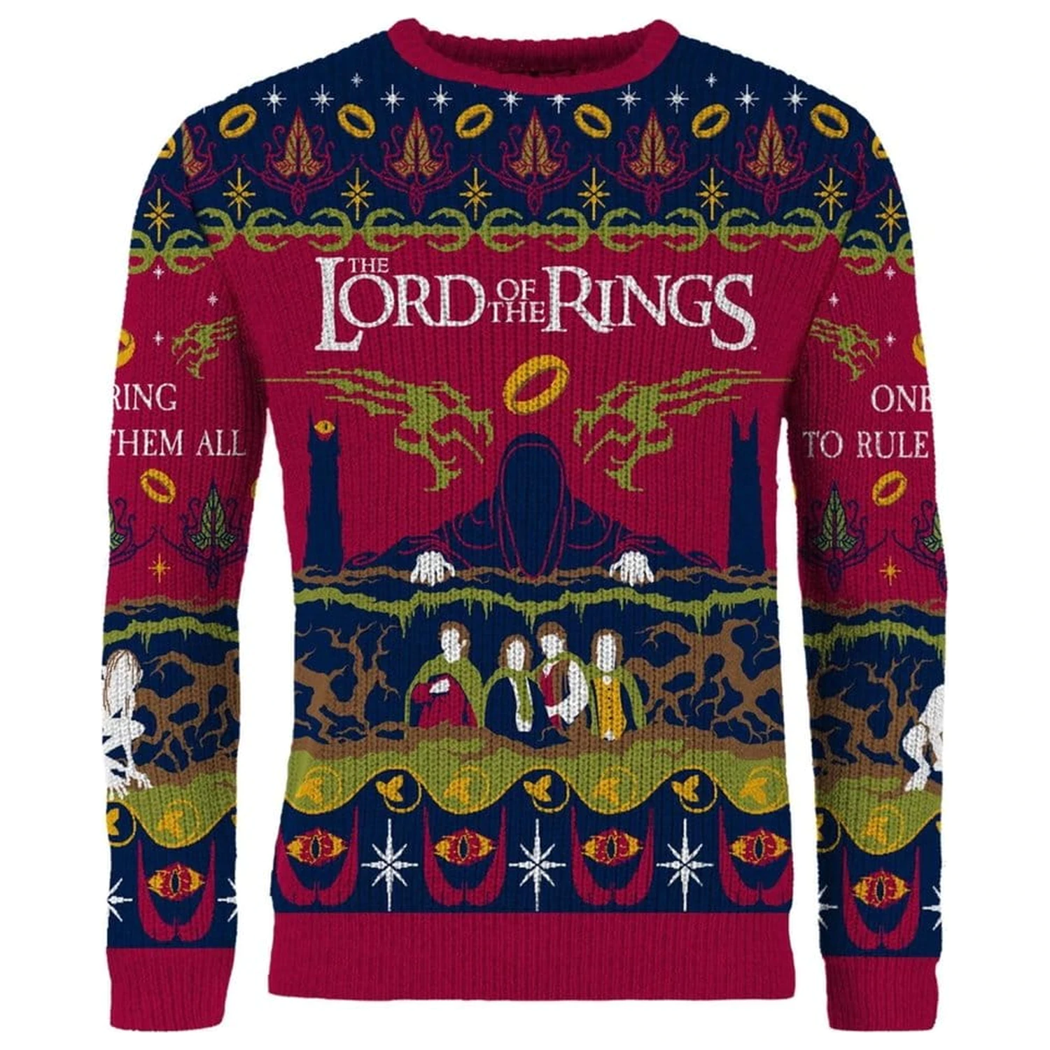 Lord Of The Rings pulover de Crăciun One Sweater To Rule Them All poza produsului