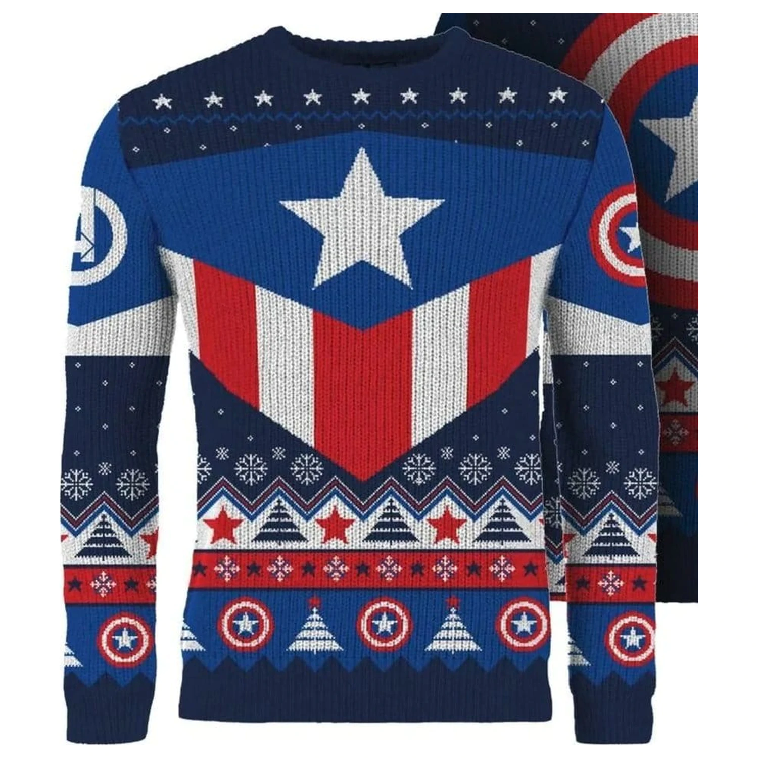 Pulover de Crăciun Captain America poza produsului