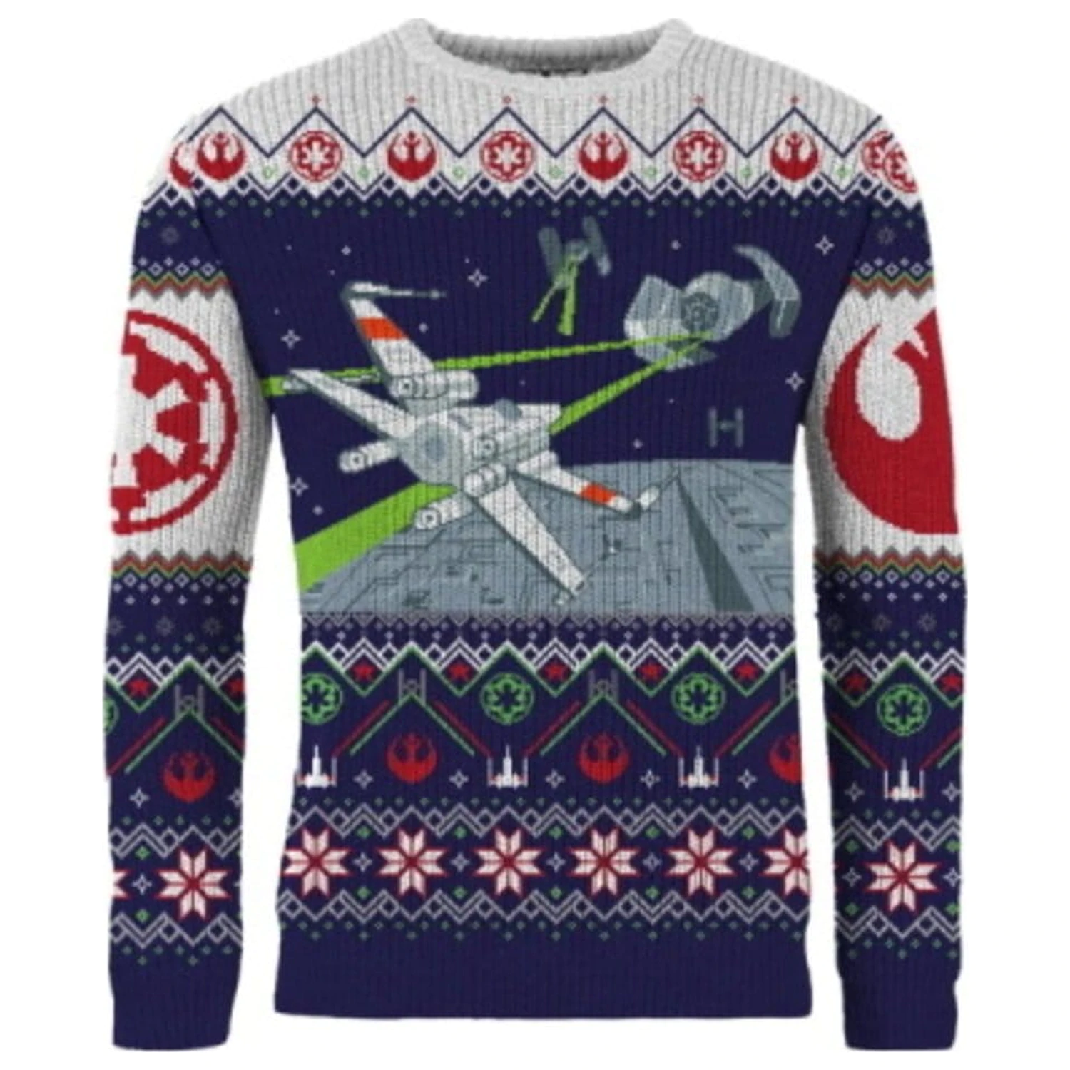 Star Wars pulover de Crăciun X-Wing v TIE Fighter poza produsului
