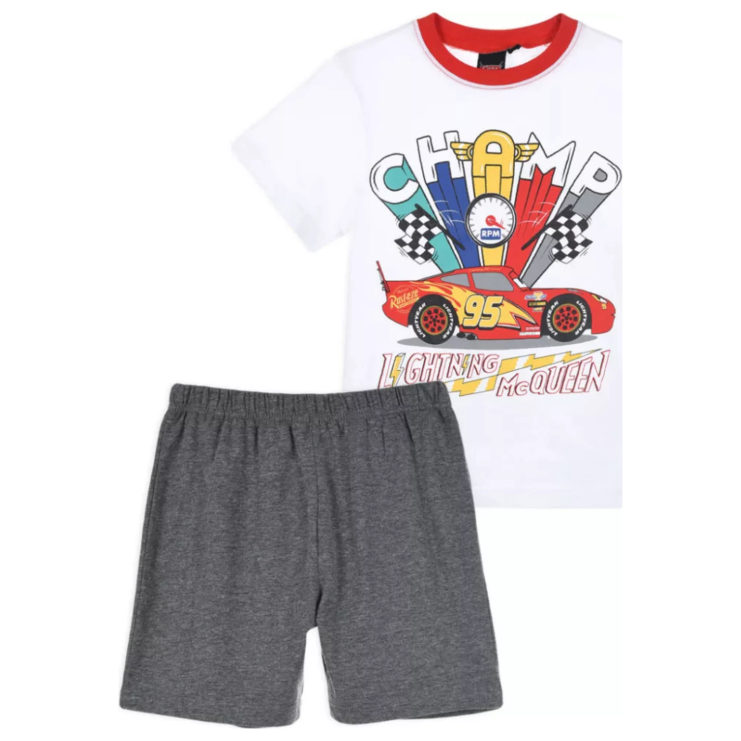 Pijama scurta pentru copii Disney Verdák Champ White poza produsului