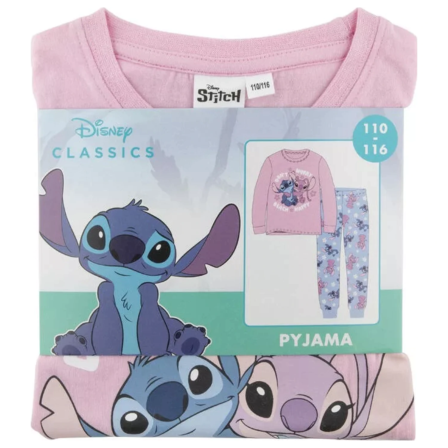 Pijama lungă copii Stitch Happy poza produsului