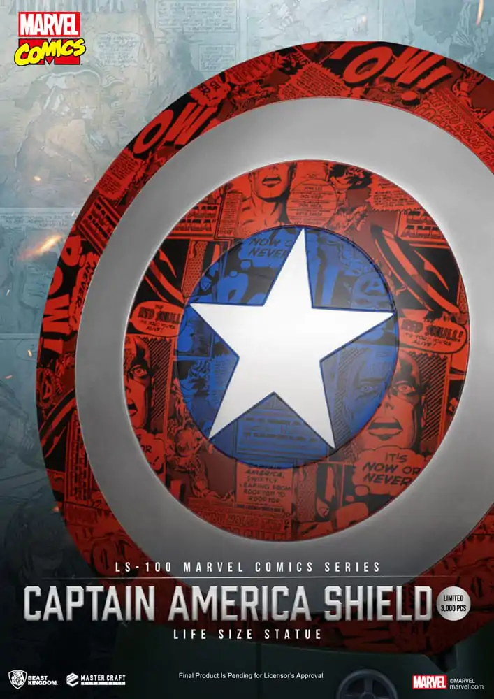 Marvel Comics PVC Captain America Shield Statuie Mărime Naturală 64 cm poza produsului
