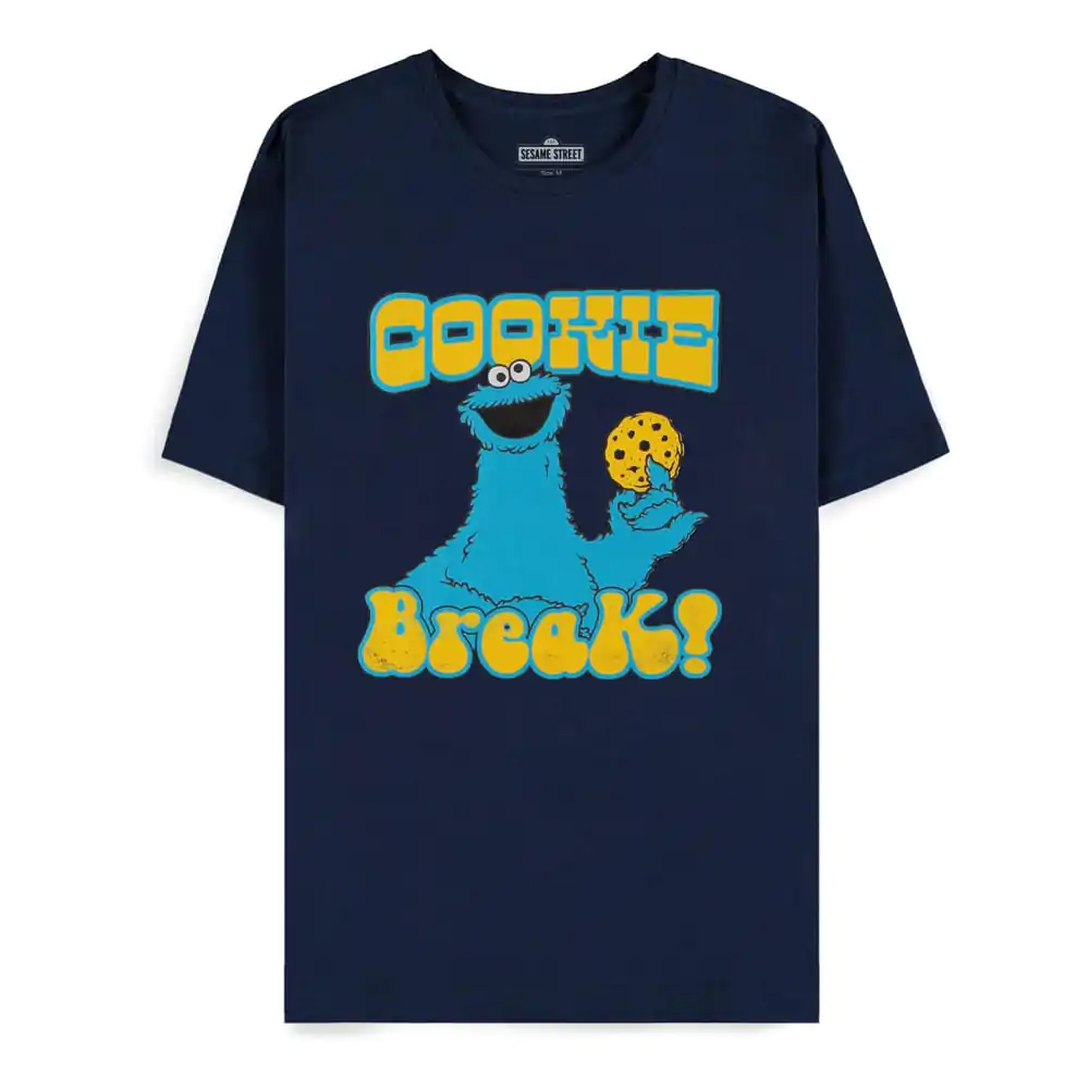 Sesame Street Cookie Monster Navy Cookie Break tricou poza produsului