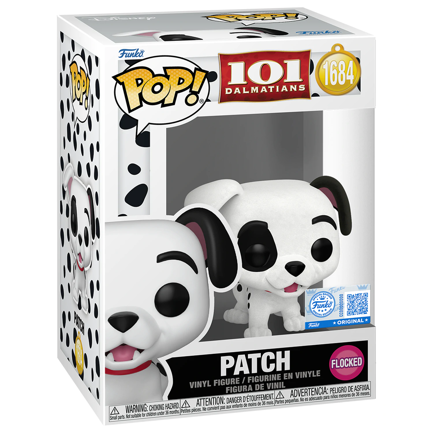 101 Dalmatians Funko POP! Vinyl Figurina Patch (Flocked) Exclusive 9 cm poza produsului