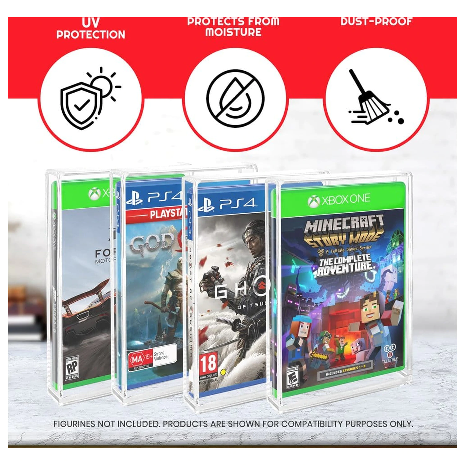 Carcasa acrilica 2-Pack pentru PS3/PS4/Blu-Ray/XBOX One poza produsului