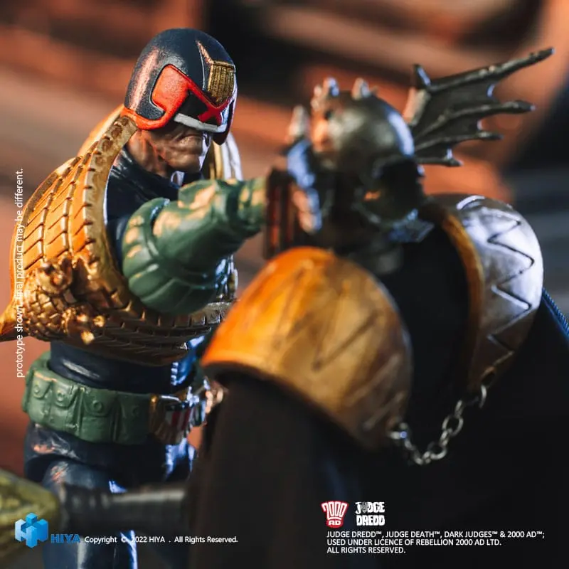 2000 AD Figurina mini de acțiune Exquisite 1/18 Judge Dredd Gaze Into The Fist of Dredd 10 cm poza produsului