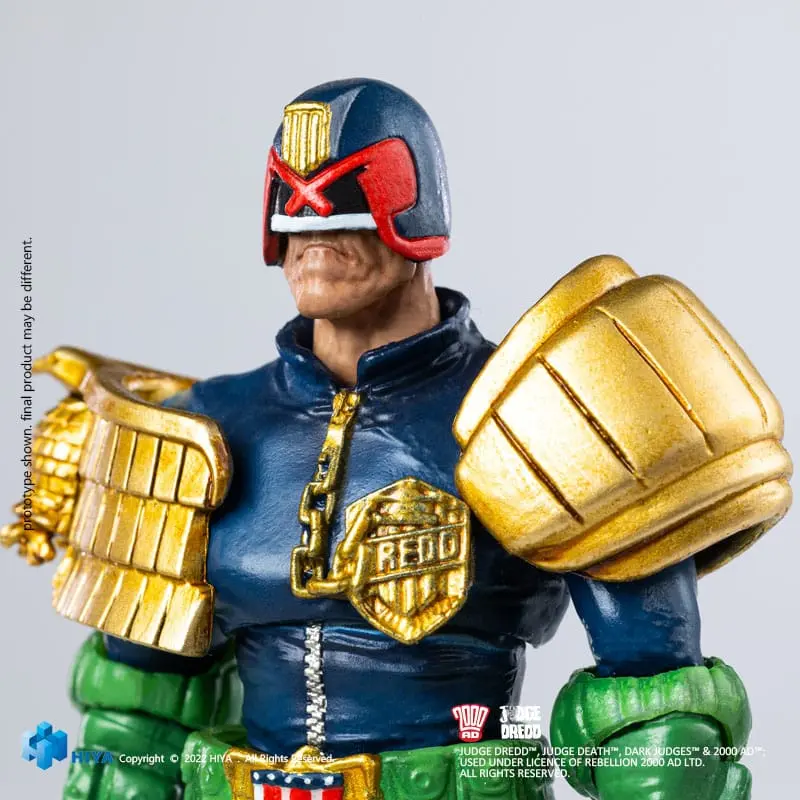 2000 AD Figurina mini de acțiune Exquisite 1/18 Judge Dredd Gaze Into The Fist of Dredd 10 cm poza produsului