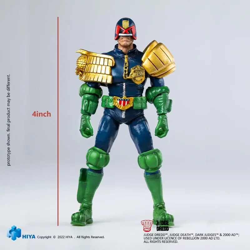 2000 AD Figurina mini de acțiune Exquisite 1/18 Judge Dredd Gaze Into The Fist of Dredd 10 cm poza produsului