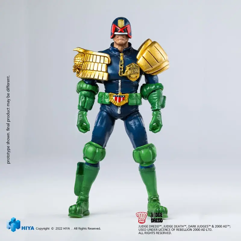 2000 AD Figurina mini de acțiune Exquisite 1/18 Judge Dredd Gaze Into The Fist of Dredd 10 cm poza produsului