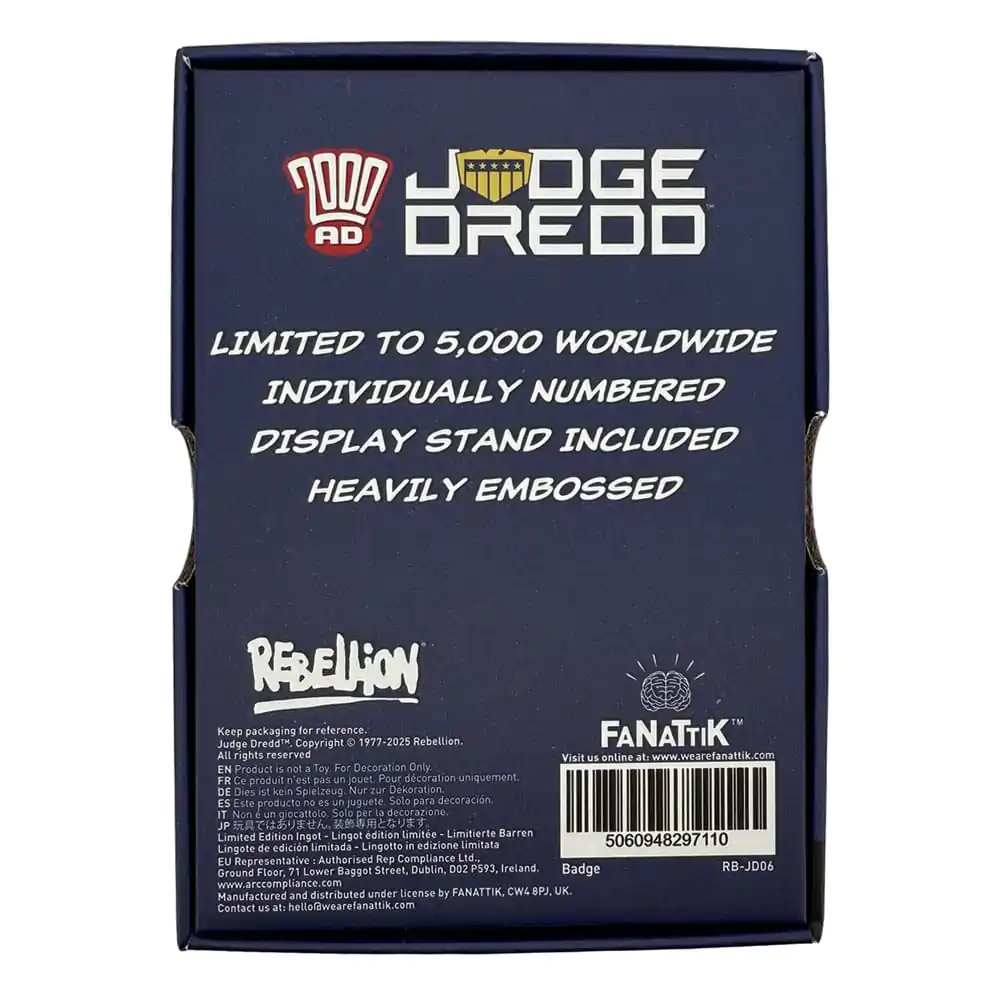 2000 AD Replica Judge Dredd Insigna Editie Limitata poza produsului