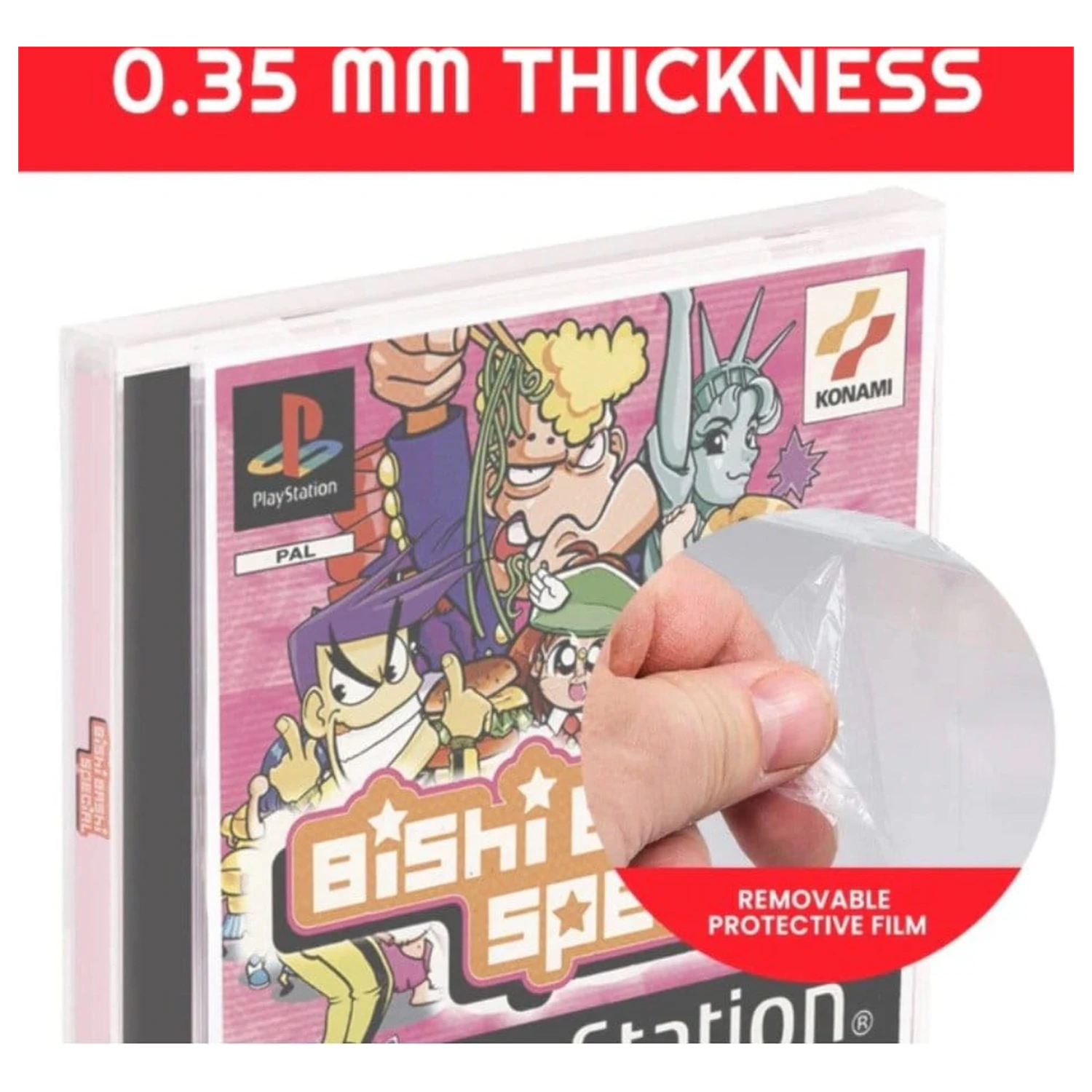 PET Protectors pachet de 25 bucăți pentru jocuri PS1/Single CD/Dreamcast (Jewel Case) poza produsului