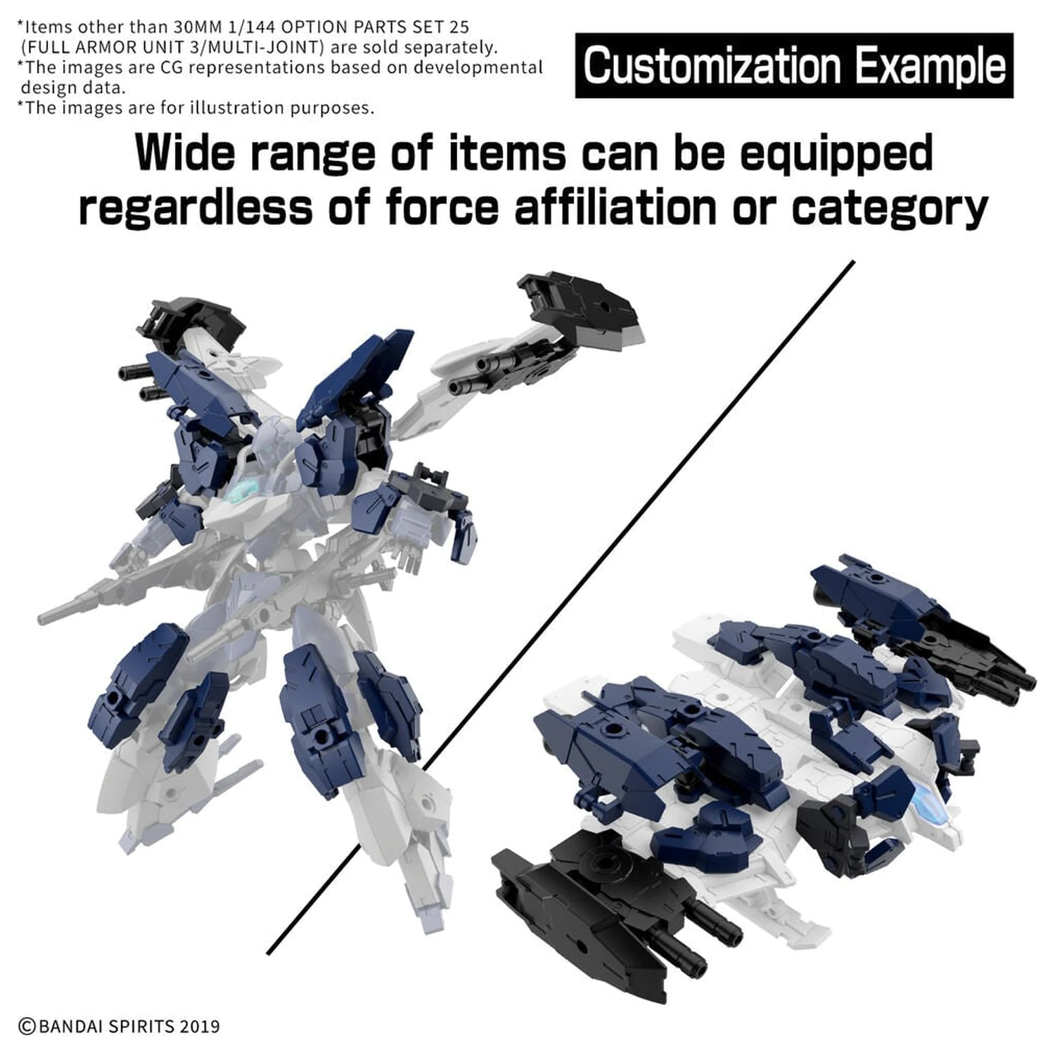 30MM 1/144 Option Parts Set 25 Full Armor Unit 3 Multi-Joint Accessory Set 30 Minutes Missions poza produsului