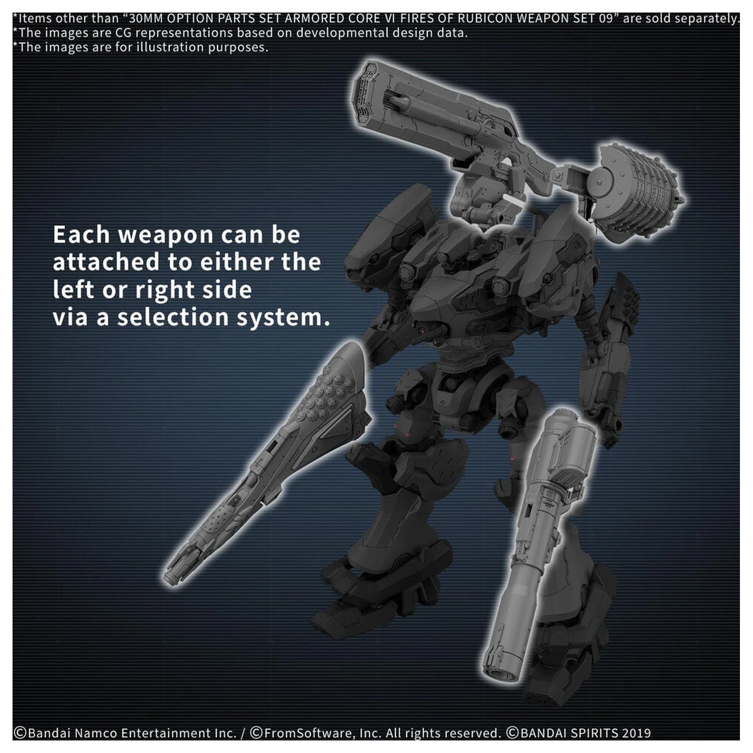 Set de piese opționale de 30 MM Armored Core VI Fires Of Rubicon Weapon Set 09 Set de accesorii poza produsului