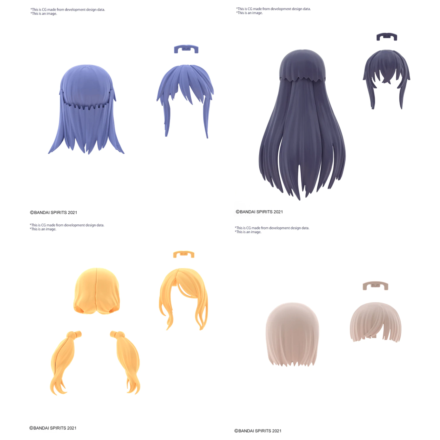 30MS Option Hair Style Parts Vol.8 All 4 Types Kit Model poza produsului