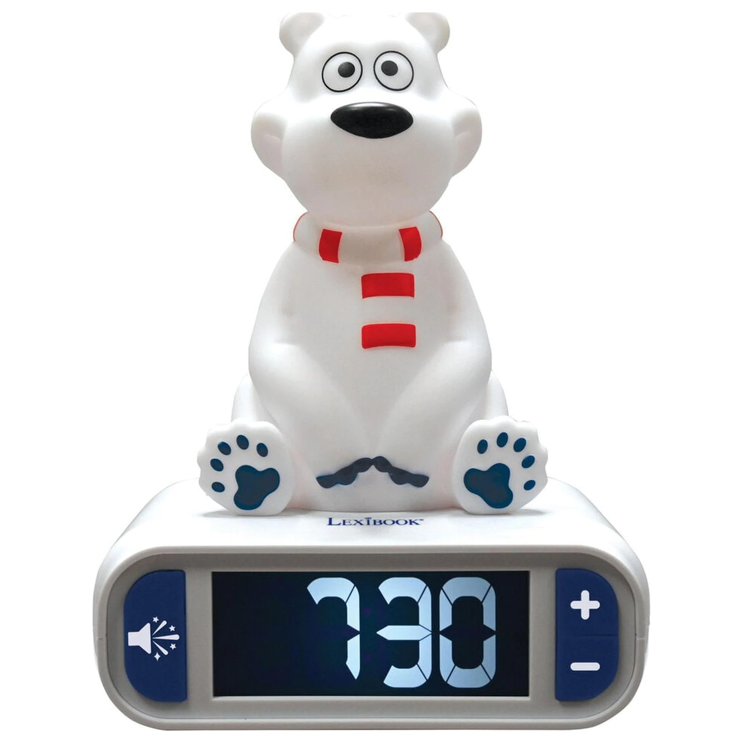 Ceas deteptator digital cu lumina de noapte 3D Urs Polar poza produsului