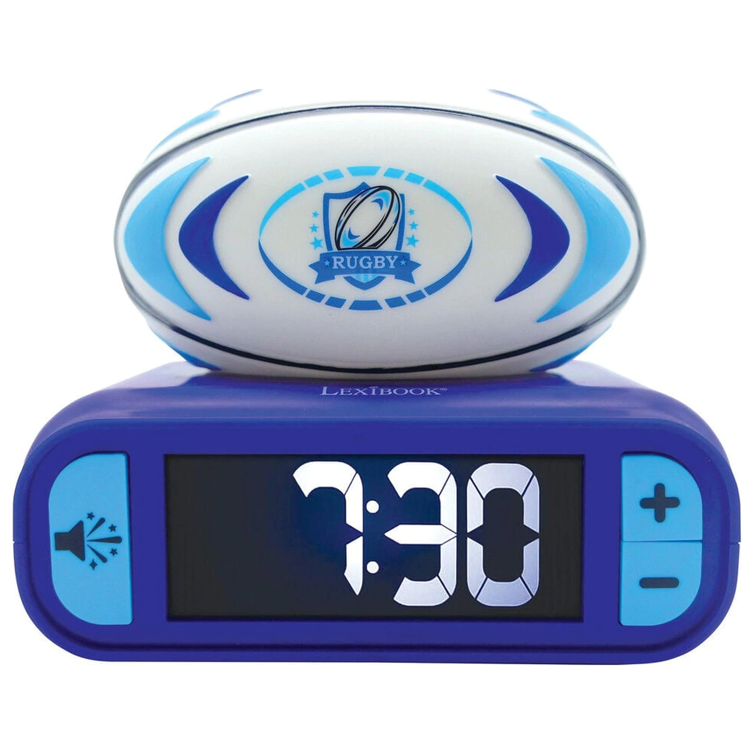 Ceas desteptator digital 3D mingi de rugby cu lumina de noapte poza produsului