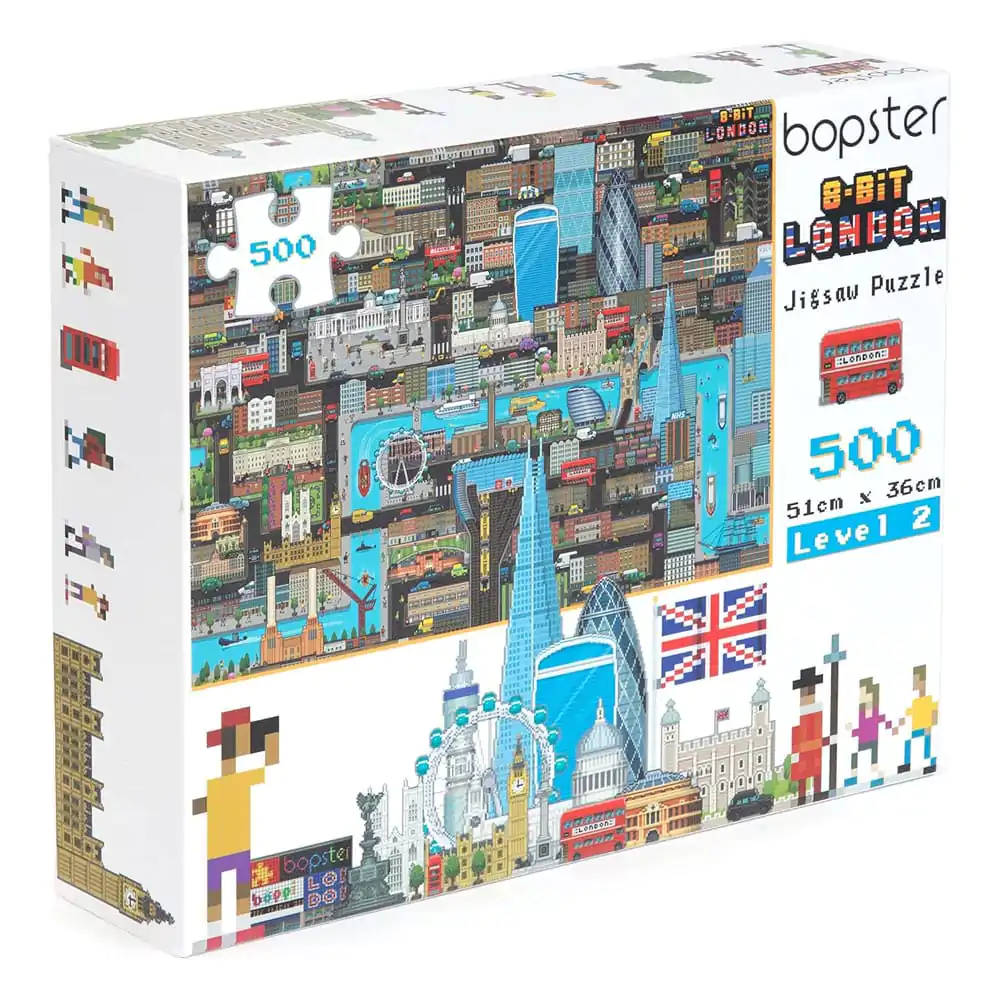 Puzzle 8-Bit Pixel London Level 2 500 de piese poza produsului