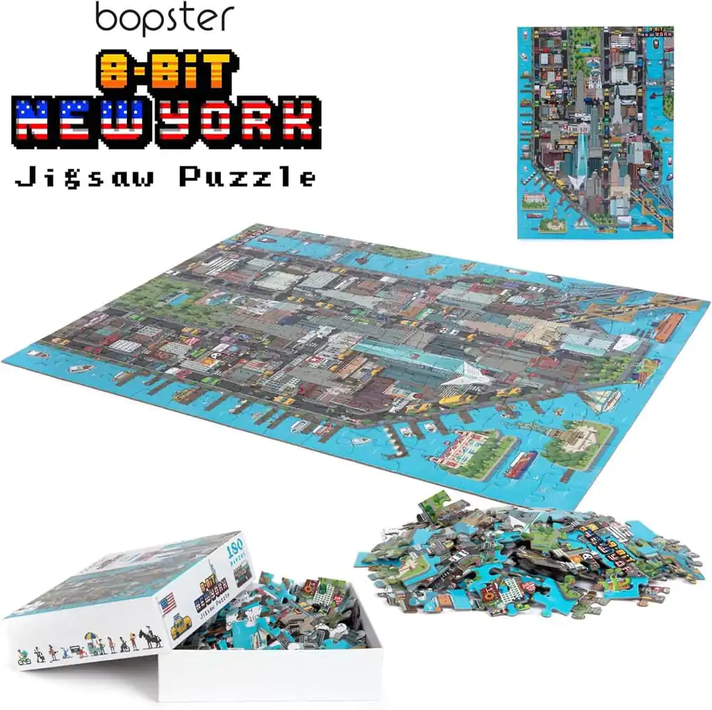 Puzzle Pixelat 8-Bit New York Level 1 180 Piese poza produsului