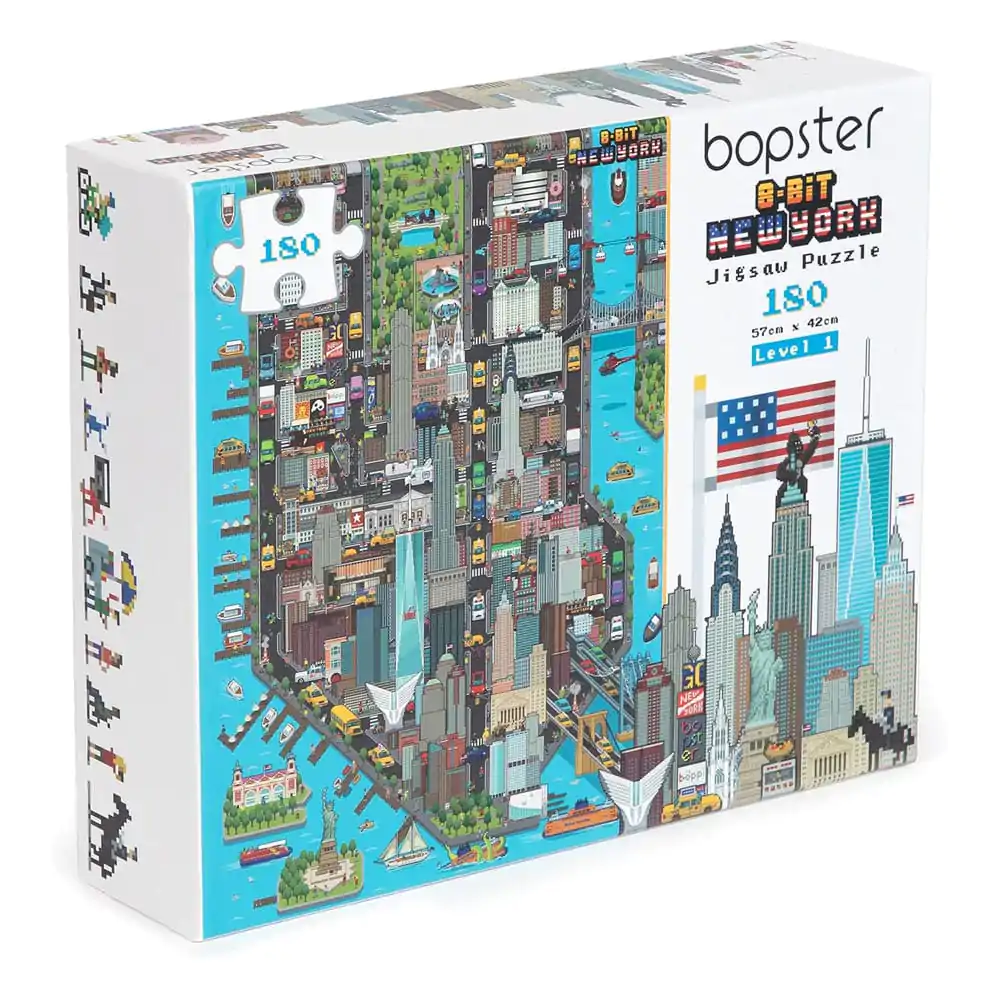 Puzzle Pixelat 8-Bit New York Level 1 180 Piese poza produsului