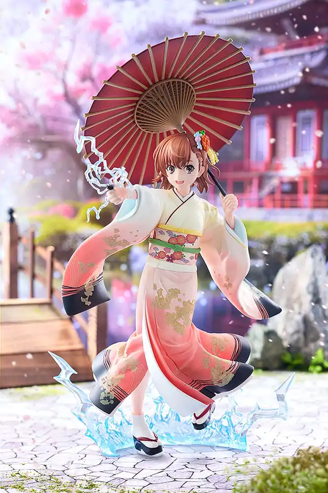 A Certain Scientific Railgun T Statuie 1/7 Mikoto Misaka Furisode Kimono Ver. 28 cm poza produsului