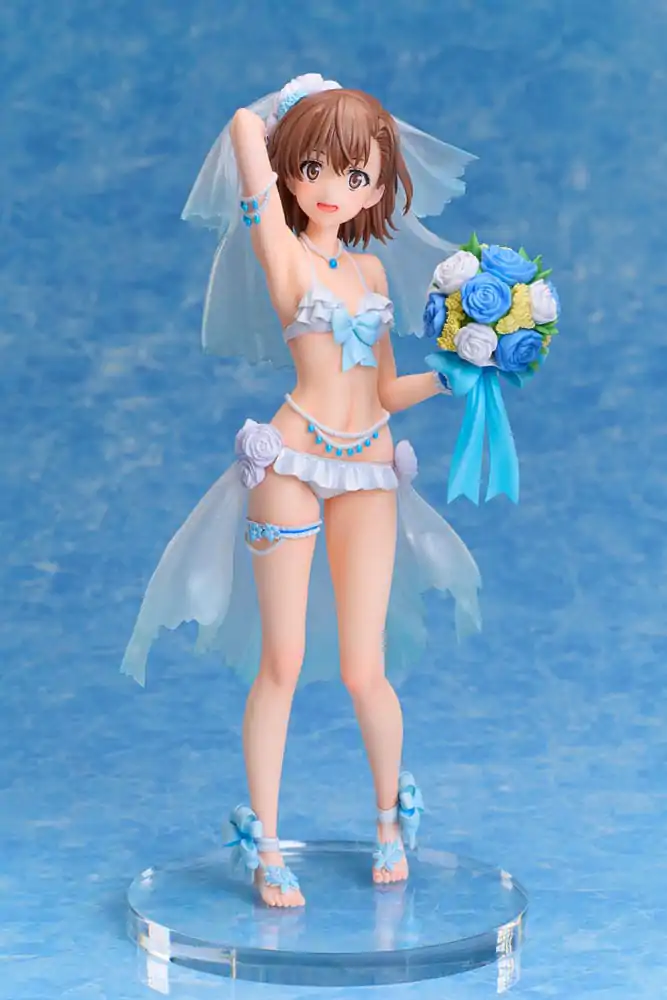 A Certain Scientific Railgun T Statuie PVC 1/7 Mikoto Misaka Wedding Swimsuit Ver. 25 cm poza produsului