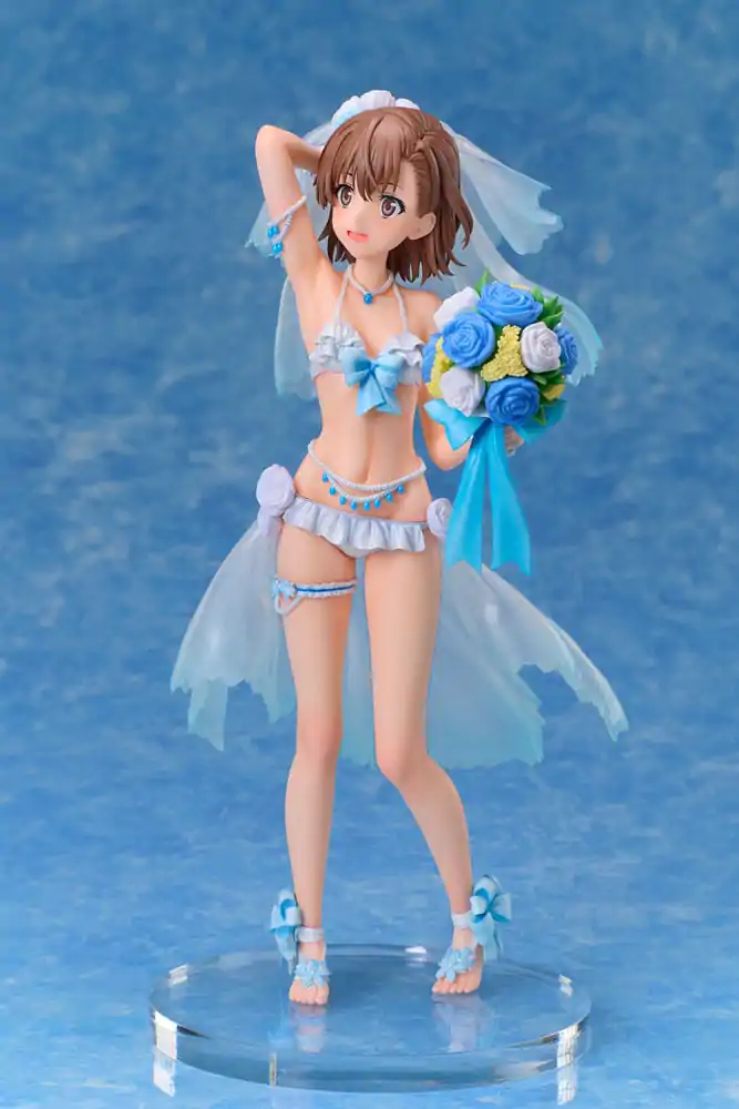A Certain Scientific Railgun T Statuie PVC 1/7 Mikoto Misaka Wedding Swimsuit Ver. 25 cm poza produsului
