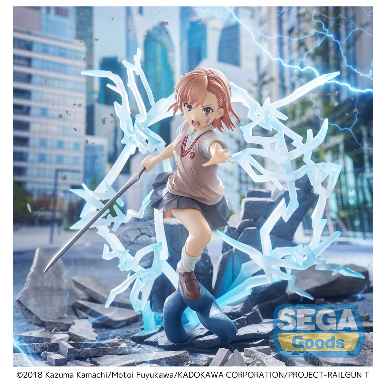 A Certain Scientific Railgun T FIGURIZMa PVC Figura Mikoto Misaka 23 cm poza produsului