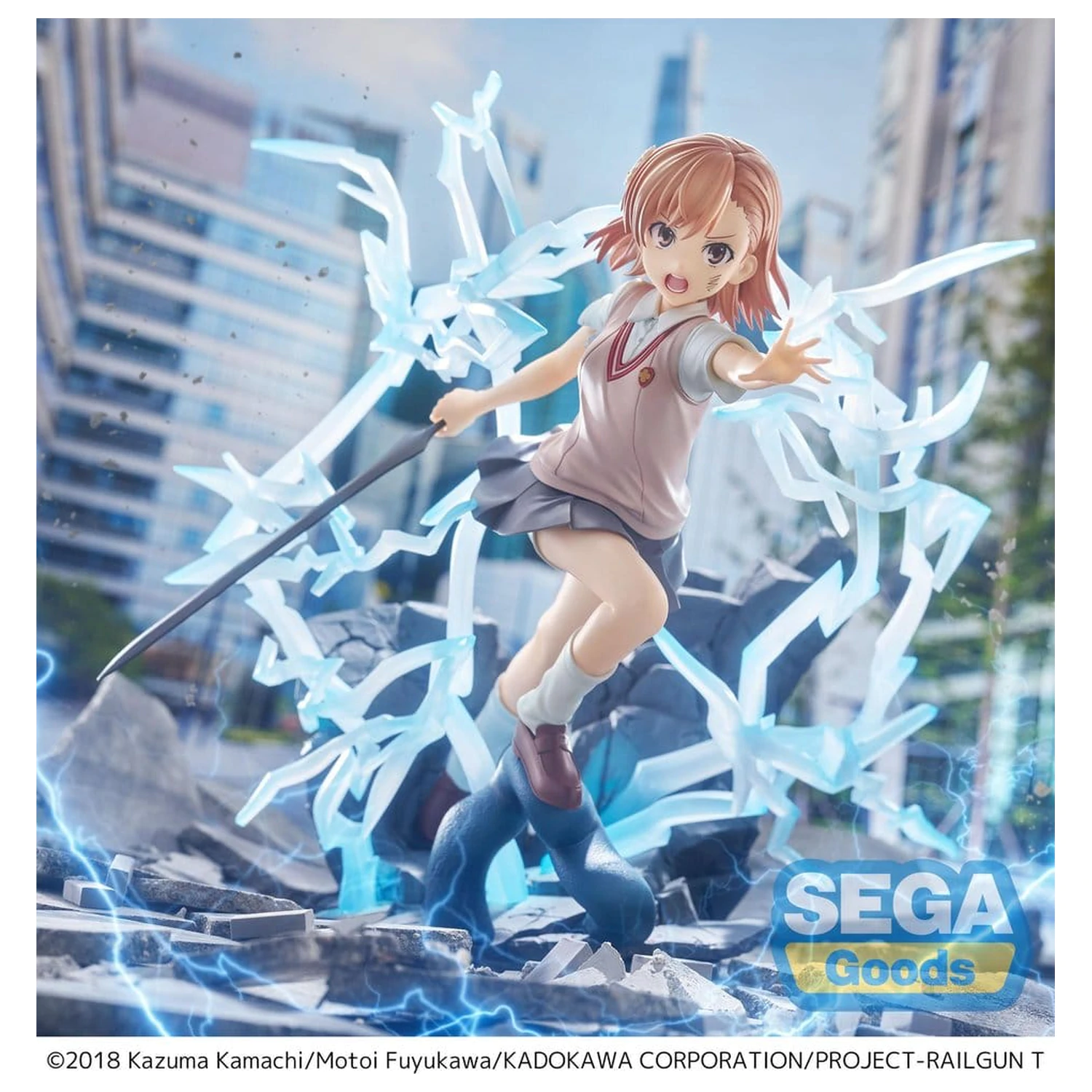 A Certain Scientific Railgun T FIGURIZMa PVC Figura Mikoto Misaka 23 cm poza produsului
