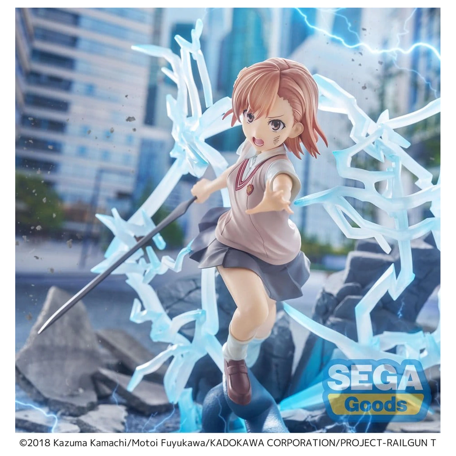 A Certain Scientific Railgun T FIGURIZMa PVC Figura Mikoto Misaka 23 cm poza produsului