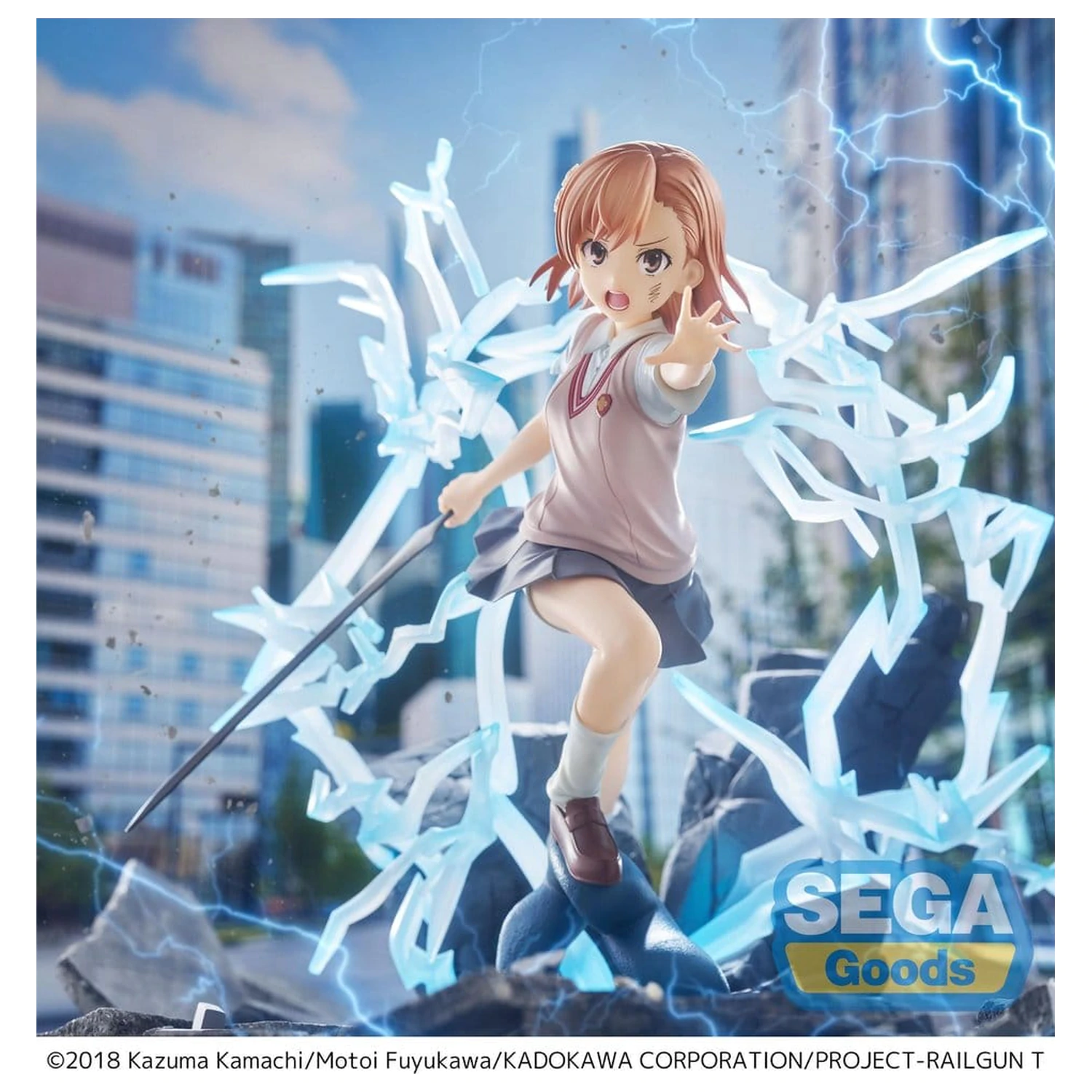 A Certain Scientific Railgun T FIGURIZMa PVC Figura Mikoto Misaka 23 cm poza produsului