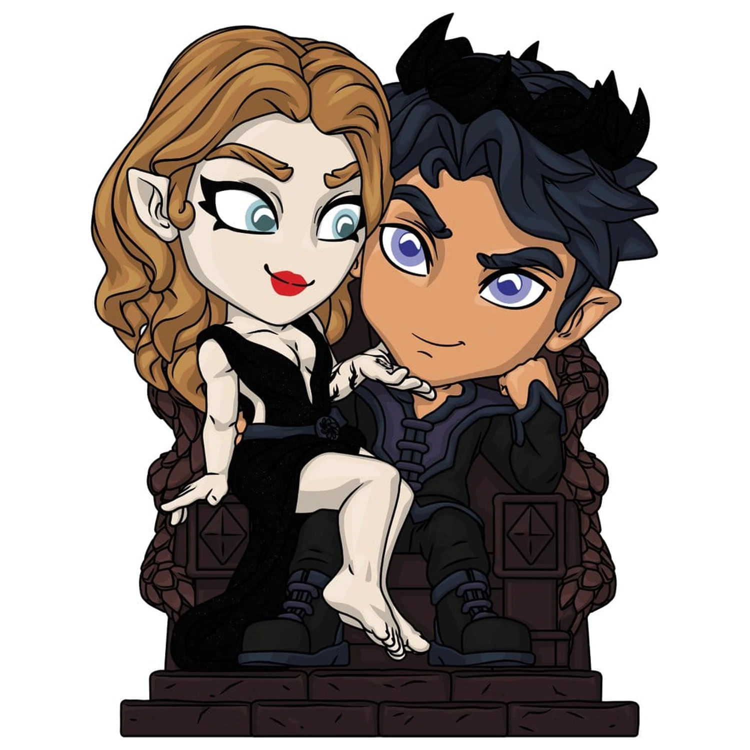 Figura din vinil A Court of Thorns and Roses Feyre And Rhysand 12 cm poza produsului