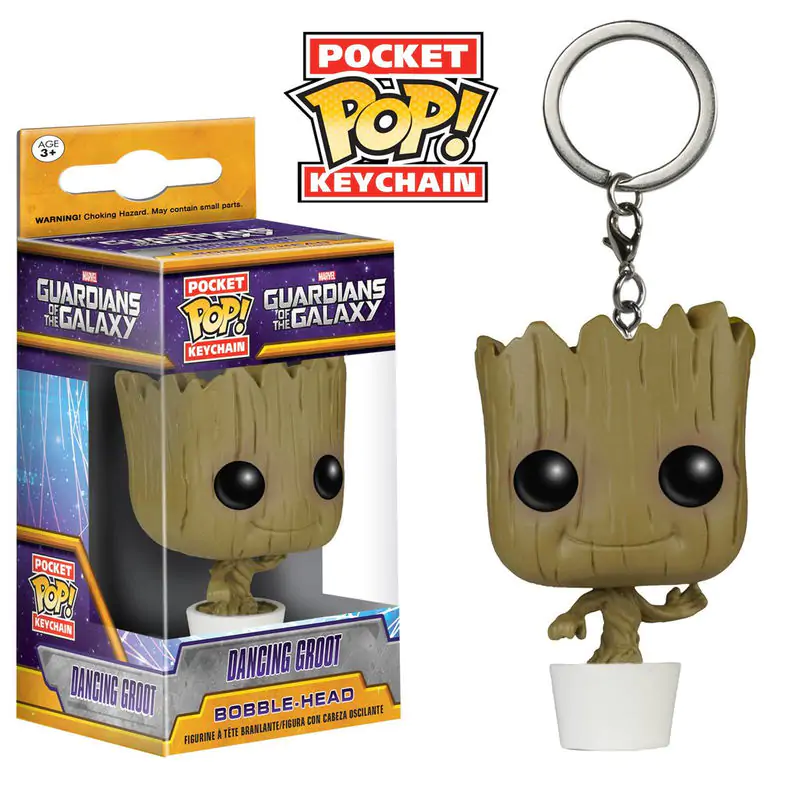 Guardians of the Galaxy Pocket POP! Breloc Vinil Dancing Groot 4 cm poza produsului
