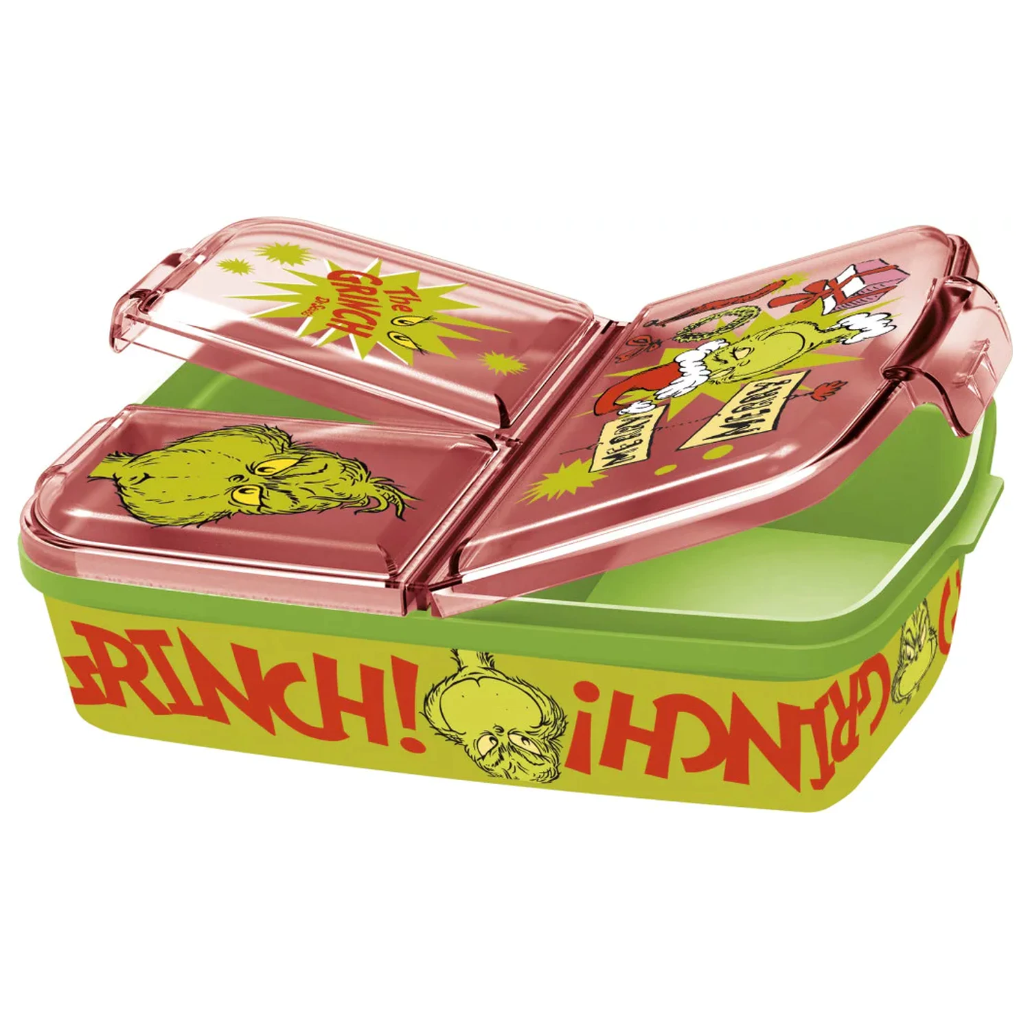 The Grinch Christmas Mischief Cutie cu pranz cu multiple compartimente, Cutie Sandwich poza produsului