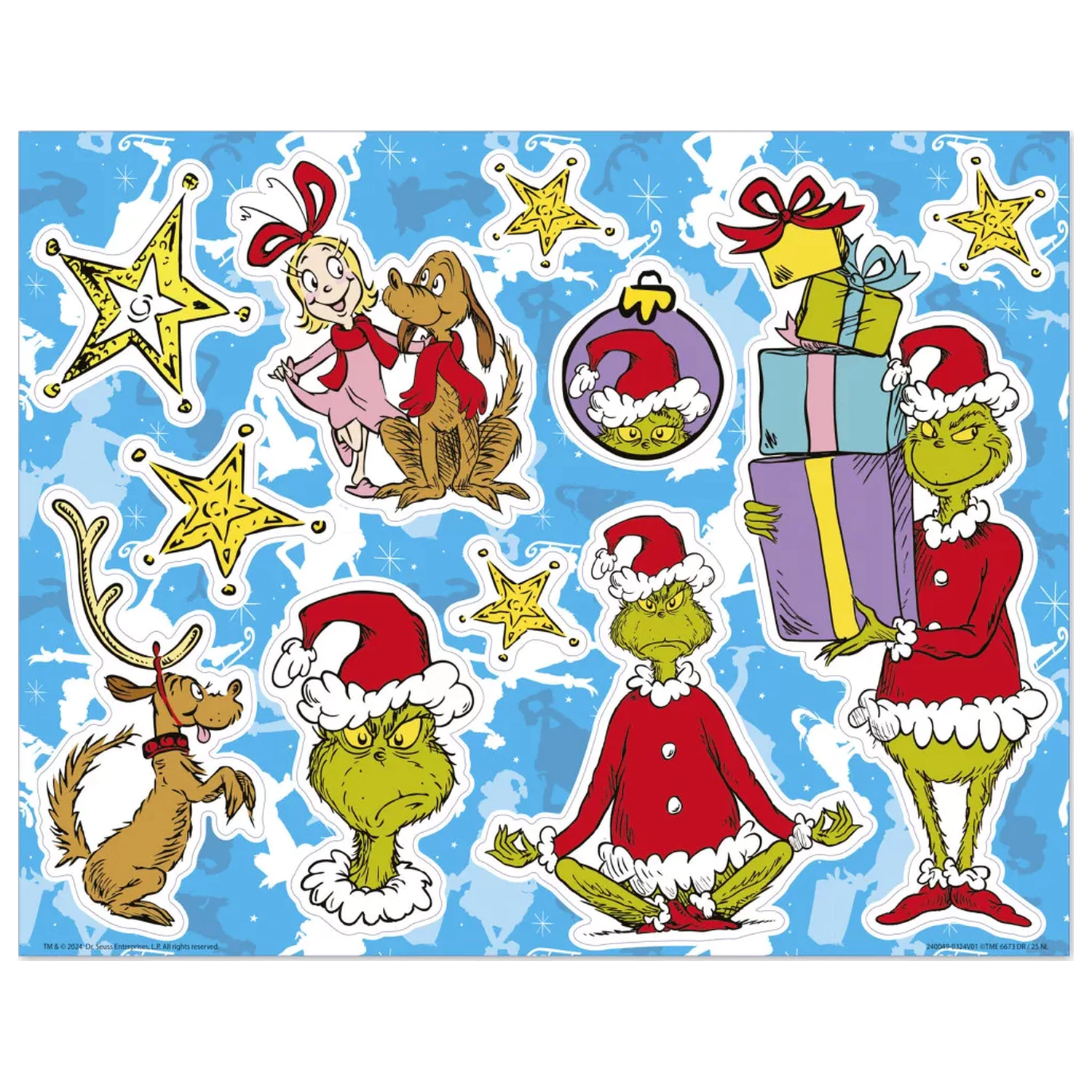 The Grinch Dr Seuss Set autocolante fereastră XL poza produsului