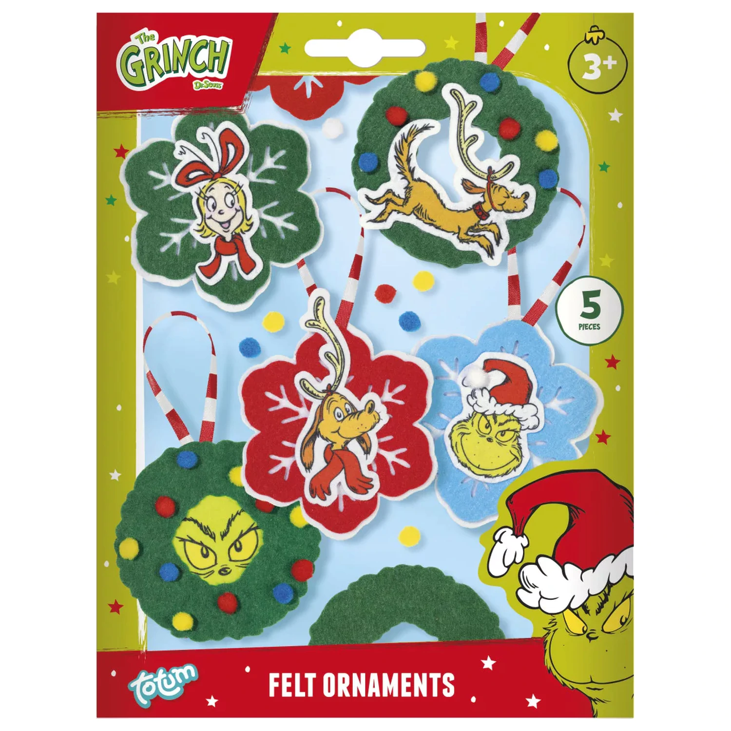The Grinch Dr. Seuss Oranamente pentru Pomul de Craciun set de 5 piese poza produsului