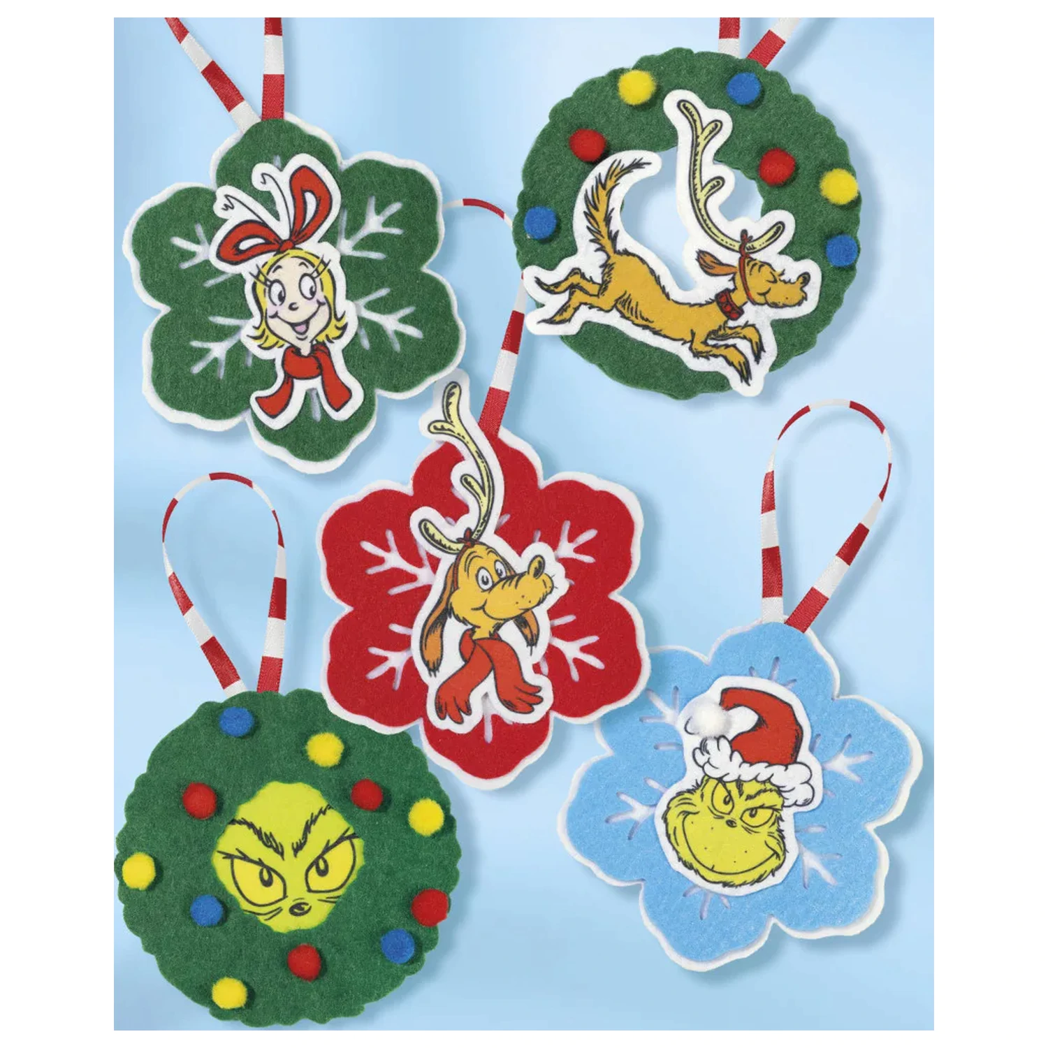 The Grinch Dr. Seuss Oranamente pentru Pomul de Craciun set de 5 piese poza produsului