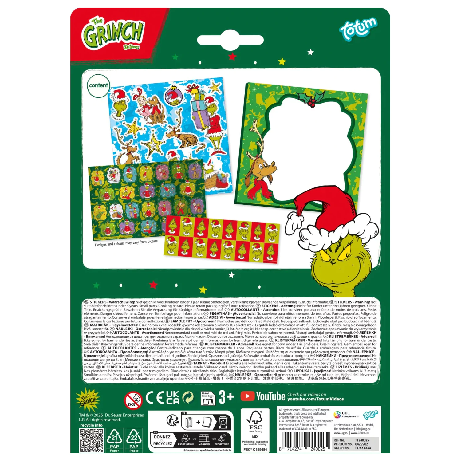 The Grinch Dr. Seuss Set de stickere poza produsului