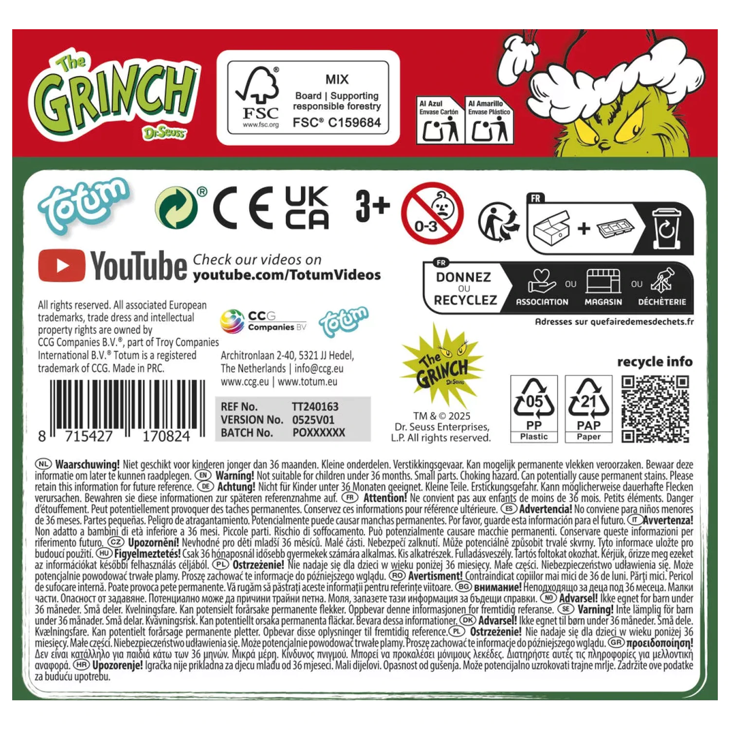 The Grinch Dr. Seuss Set de ștampile 12 bucăți poza produsului
