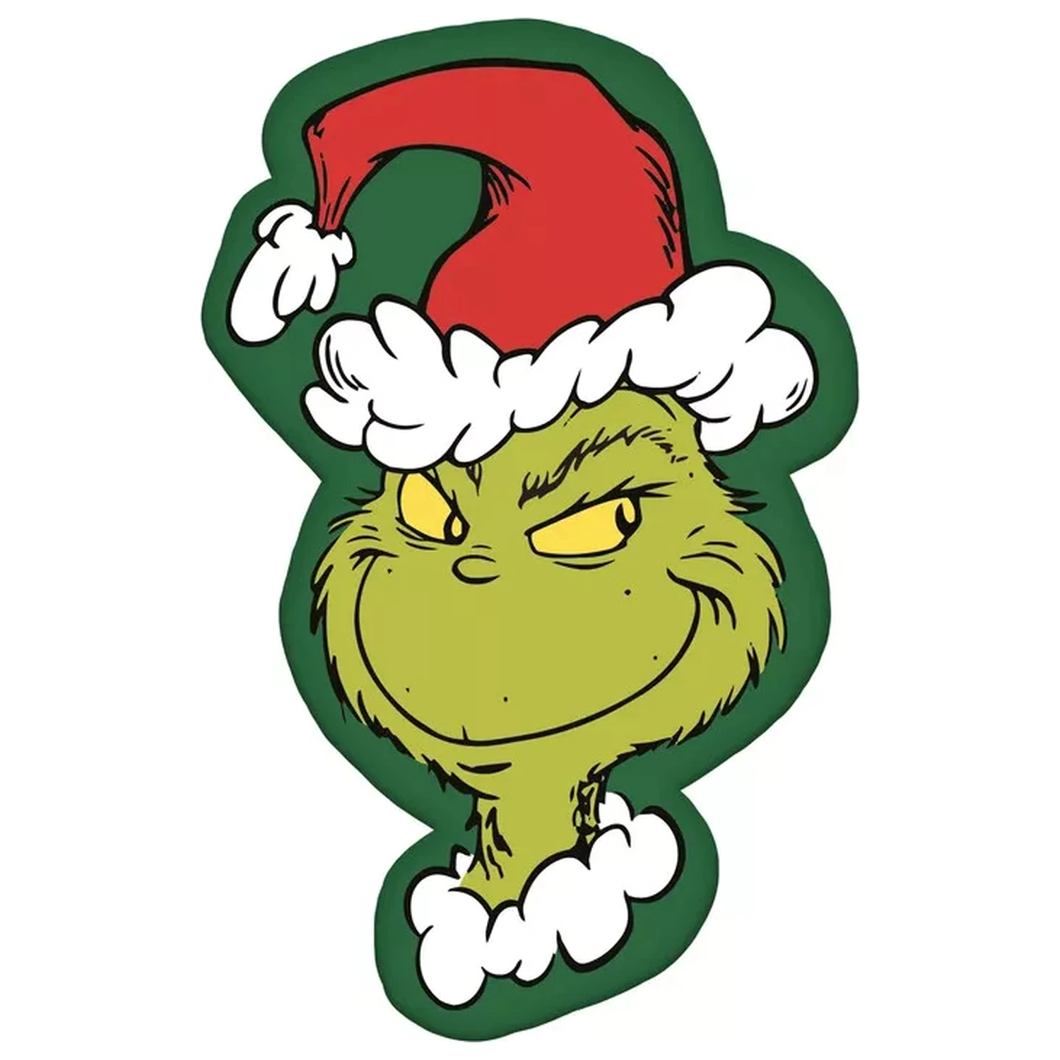 Pernă decorativă The Grinch Green Smile Shaped Pillow, pernă decorativă 36x23 cm poza produsului